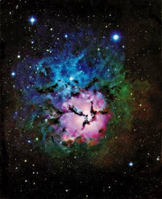 M20, the Trifid 
nebula in Sagittarius